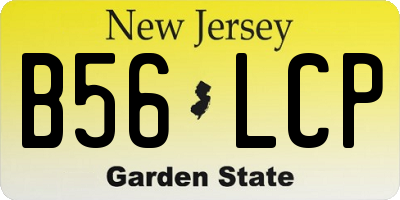 NJ license plate B56LCP