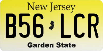NJ license plate B56LCR