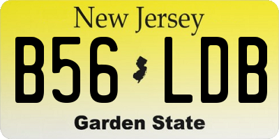 NJ license plate B56LDB
