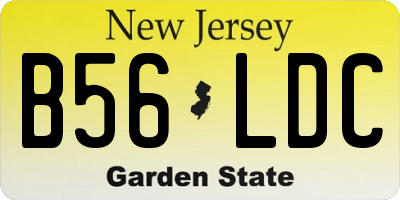 NJ license plate B56LDC