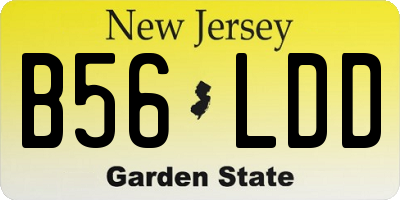 NJ license plate B56LDD