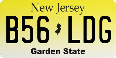NJ license plate B56LDG