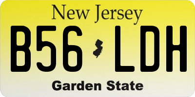 NJ license plate B56LDH