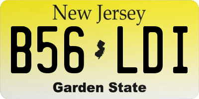 NJ license plate B56LDI