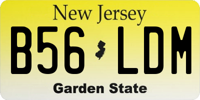 NJ license plate B56LDM