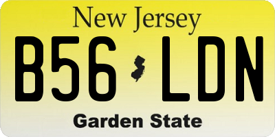 NJ license plate B56LDN