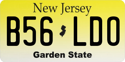 NJ license plate B56LDO