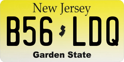 NJ license plate B56LDQ