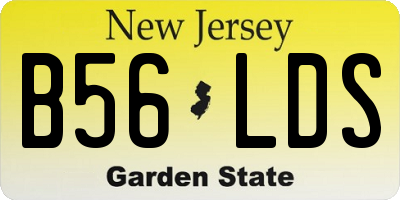 NJ license plate B56LDS