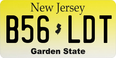 NJ license plate B56LDT