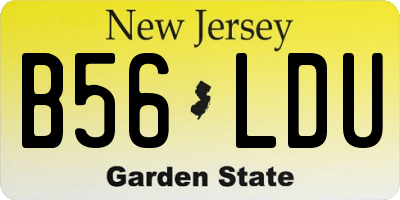 NJ license plate B56LDU