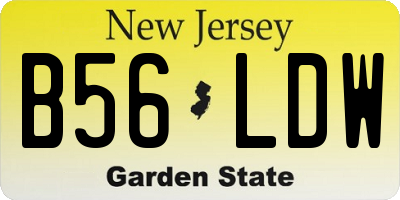 NJ license plate B56LDW