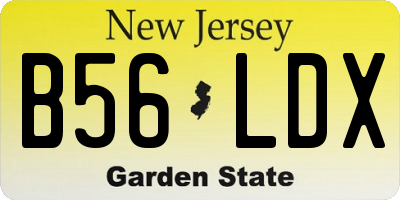 NJ license plate B56LDX