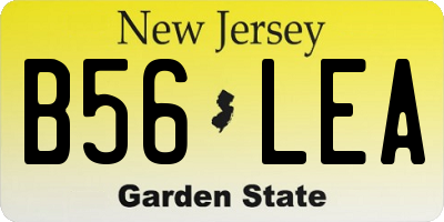NJ license plate B56LEA