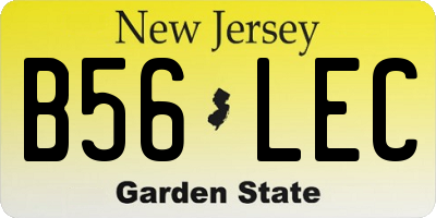 NJ license plate B56LEC