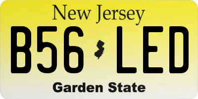 NJ license plate B56LED