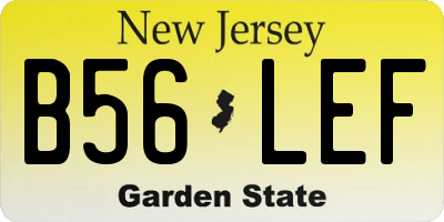NJ license plate B56LEF
