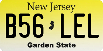 NJ license plate B56LEL