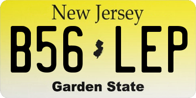 NJ license plate B56LEP