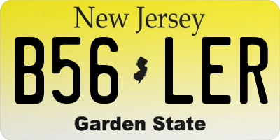 NJ license plate B56LER