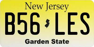 NJ license plate B56LES