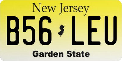 NJ license plate B56LEU