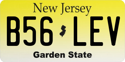 NJ license plate B56LEV