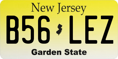 NJ license plate B56LEZ