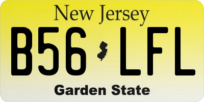 NJ license plate B56LFL