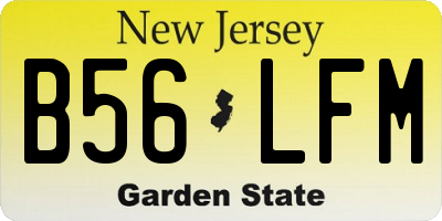 NJ license plate B56LFM