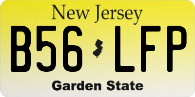 NJ license plate B56LFP