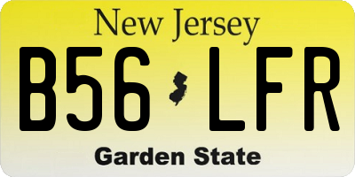 NJ license plate B56LFR