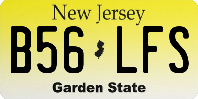 NJ license plate B56LFS