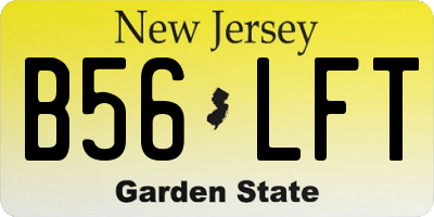 NJ license plate B56LFT