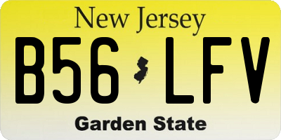 NJ license plate B56LFV