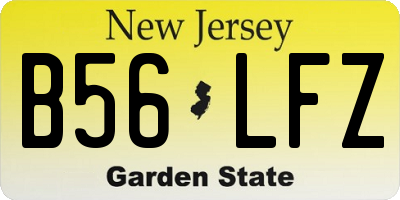 NJ license plate B56LFZ