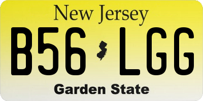 NJ license plate B56LGG
