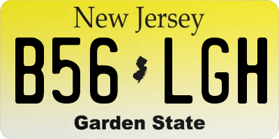 NJ license plate B56LGH