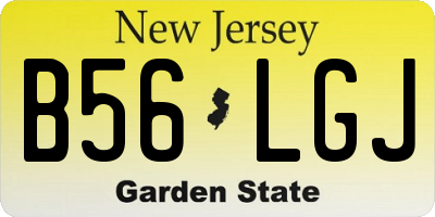NJ license plate B56LGJ