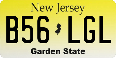 NJ license plate B56LGL
