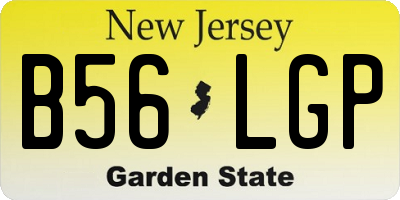 NJ license plate B56LGP