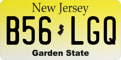 NJ license plate B56LGQ