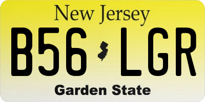 NJ license plate B56LGR