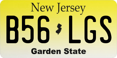 NJ license plate B56LGS