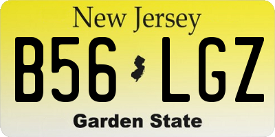 NJ license plate B56LGZ