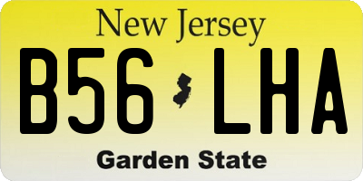 NJ license plate B56LHA