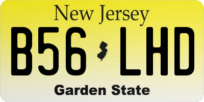 NJ license plate B56LHD