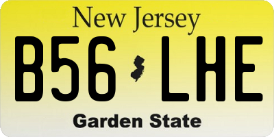 NJ license plate B56LHE