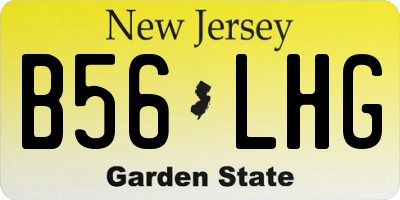 NJ license plate B56LHG