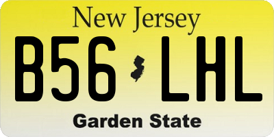 NJ license plate B56LHL